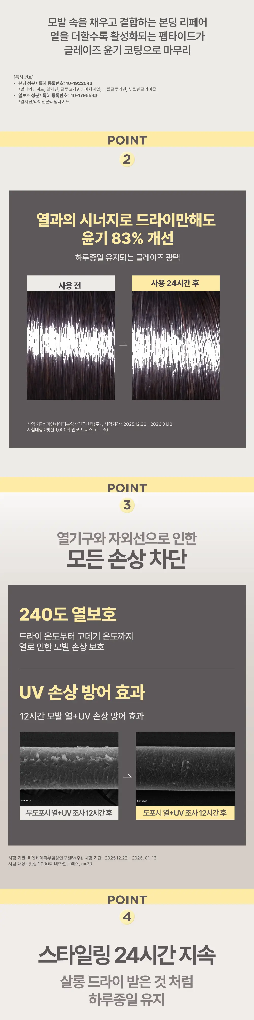 [노워시/열보호] 미쟝센 살롱10 펩타이드 리페어 헤어밀크150ML 기획 (+50ML 증정) 상세페이지 8